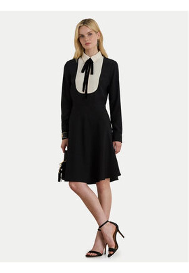 Lauren Ralph Lauren - LAUREN RALPH LAUREN Sukienka codzienna 200979908001 Czarny Flare Fit. Okazja: na co dzień. Kolor: czarny. Materiał: syntetyk. Typ sukienki: proste. Styl: casual