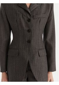 Marella Marynarka Essenza 2523046052 Brązowy Slim Fit. Kolor: brązowy. Materiał: wełna #4