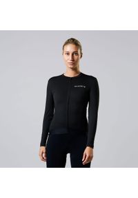 ACELERA - Damska kurtka kolarska Thermo Fleece z długim rękawem. Kolor: czarny. Materiał: polar. Długość rękawa: długi rękaw. Długość: długie. Sport: kolarstwo #1