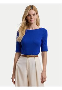 Lauren Ralph Lauren - LAUREN RALPH LAUREN Bluzka 200654963185 Niebieski Slim Fit. Kolor: niebieski. Materiał: bawełna