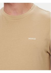 Hugo - HUGO T-Shirt Dero222 50466158 Beżowy Regular Fit. Kolor: beżowy. Materiał: bawełna #3