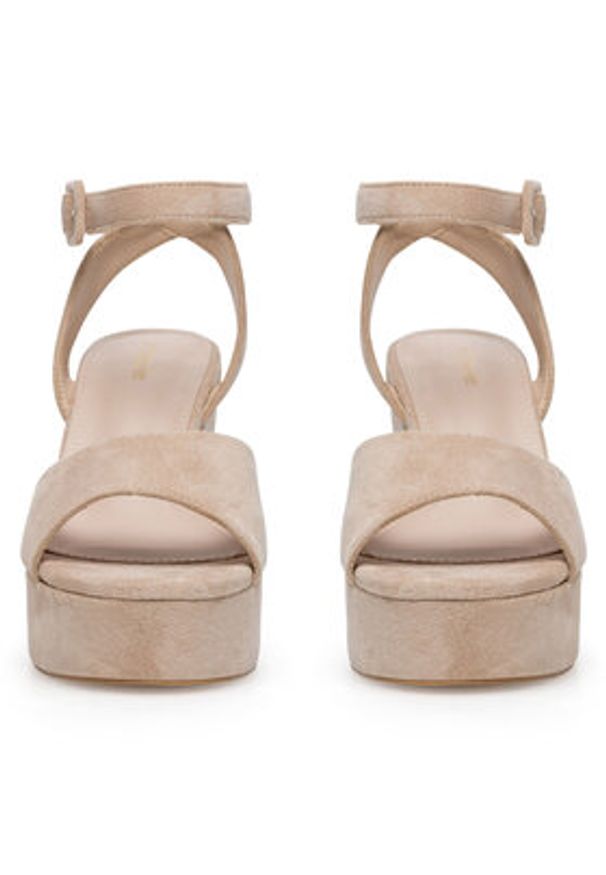 DeeZee Sandały HY1808-01 Beżowy. Kolor: beżowy. Materiał: materiał