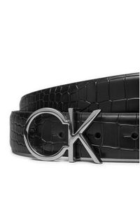 Calvin Klein Pasek Damski K60K612393 Czarny. Kolor: czarny. Materiał: skóra