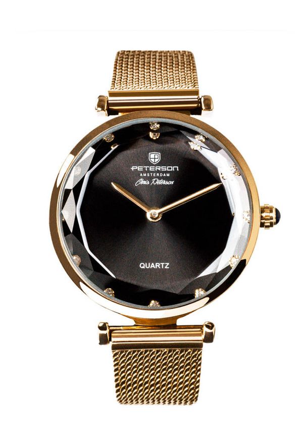 Elegancki zegarek damski Peterson PTN-D-55871 czarny. Kolor: czarny. Styl: elegancki