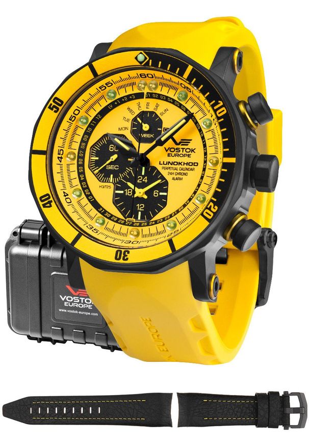 Zegarek męski Vostok Europe YM86-620C504S żółty. Kolor: żółty