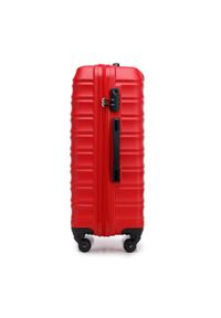 Wittchen - Zestaw walizek z ABS-u z żebrowaniem czerwony. Kolor: czerwony. Materiał: guma #7