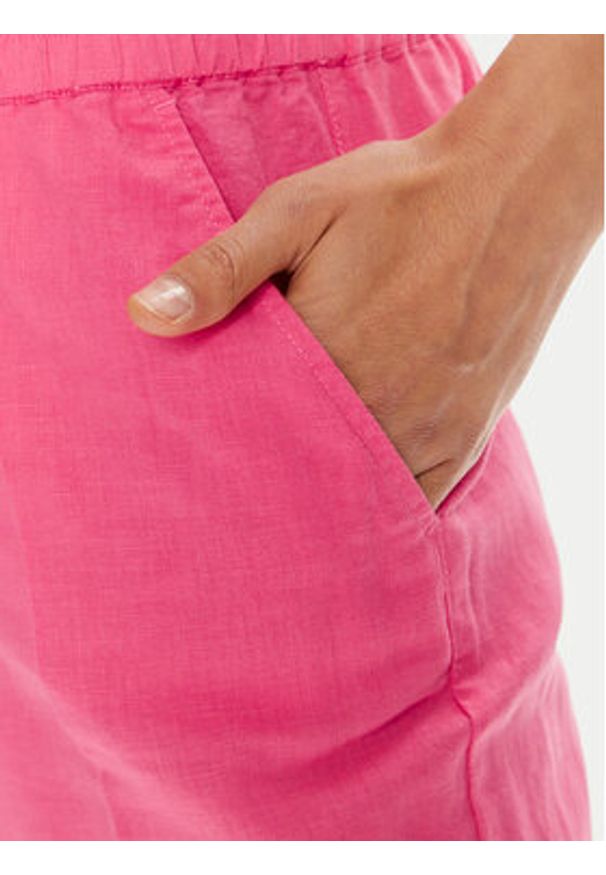 Olsen Kuloty 14002175 Różowy Relaxed Fit. Kolor: różowy. Materiał: len, bawełna