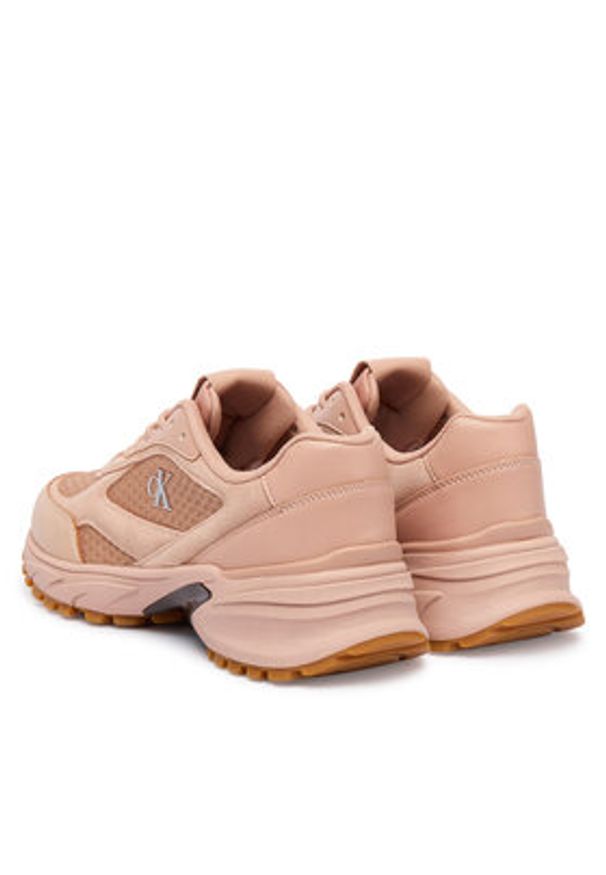 Calvin Klein Sneakersy Hike Runner Mesh Mix Ck YW0YW01994 Pomarańczowy. Kolor: pomarańczowy. Materiał: skóra