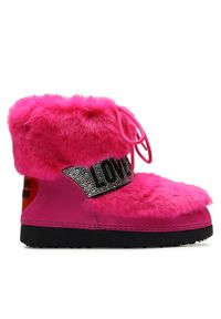 Love Moschino - LOVE MOSCHINO Śniegowce JA24202G0HJW0604 Różowy. Kolor: różowy. Materiał: materiał