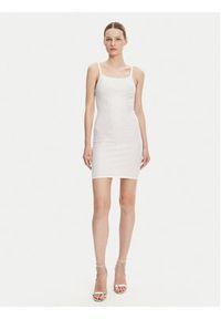 Guess Sukienka dzianinowa W5GK45 Z3MN2 Biały Regular Fit. Kolor: biały. Materiał: syntetyk
