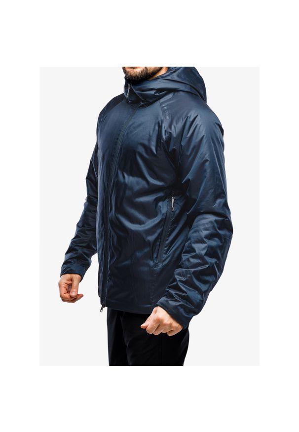 Kurtka ocieplana męska Houdini Dunfri. Kolor: niebieski. Sport: turystyka piesza