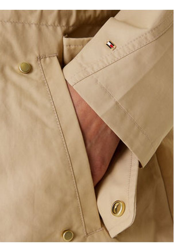 TOMMY HILFIGER - Tommy Hilfiger Parka WW0WW45621 Beżowy Regular Fit. Kolor: beżowy. Materiał: syntetyk