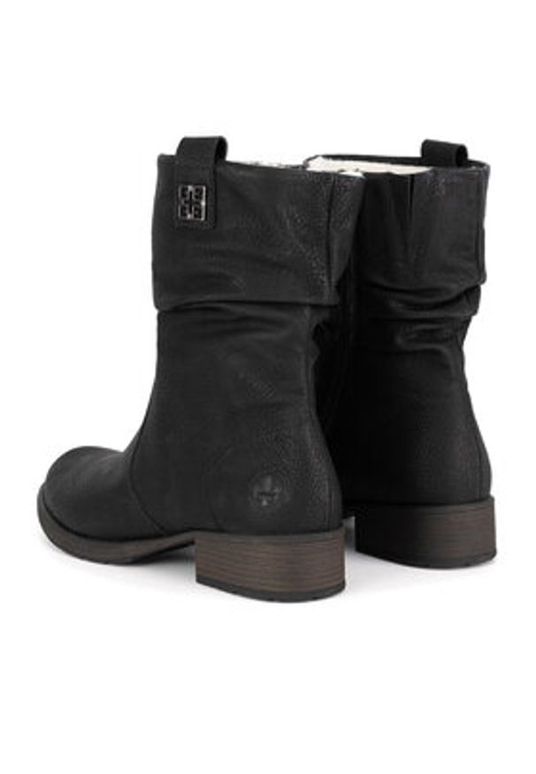 Rieker Botki Z9583-00 Czarny. Kolor: czarny. Materiał: materiał