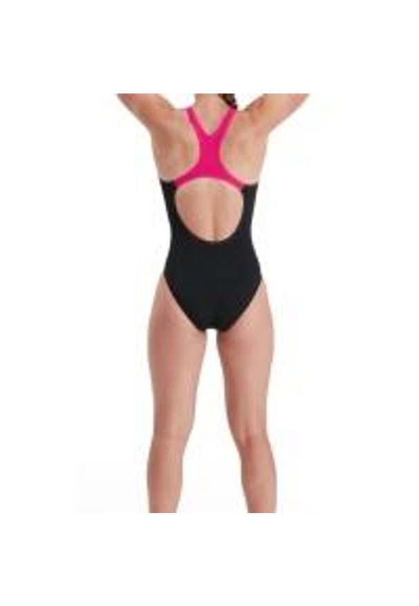 Damski jednoczęściowy kostium kąpielowy Speedo End+ Placem Dig Medalist. Kolor: czarny