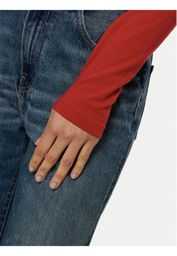 GAP - Gap Golf 625610-00 Czerwony Slim Fit. Typ kołnierza: golf. Kolor: czerwony. Materiał: bawełna