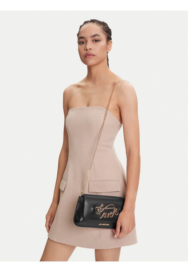 Love Moschino - LOVE MOSCHINO Torebka JC4266PP0MKG0000 Czarny. Kolor: czarny. Materiał: skórzane