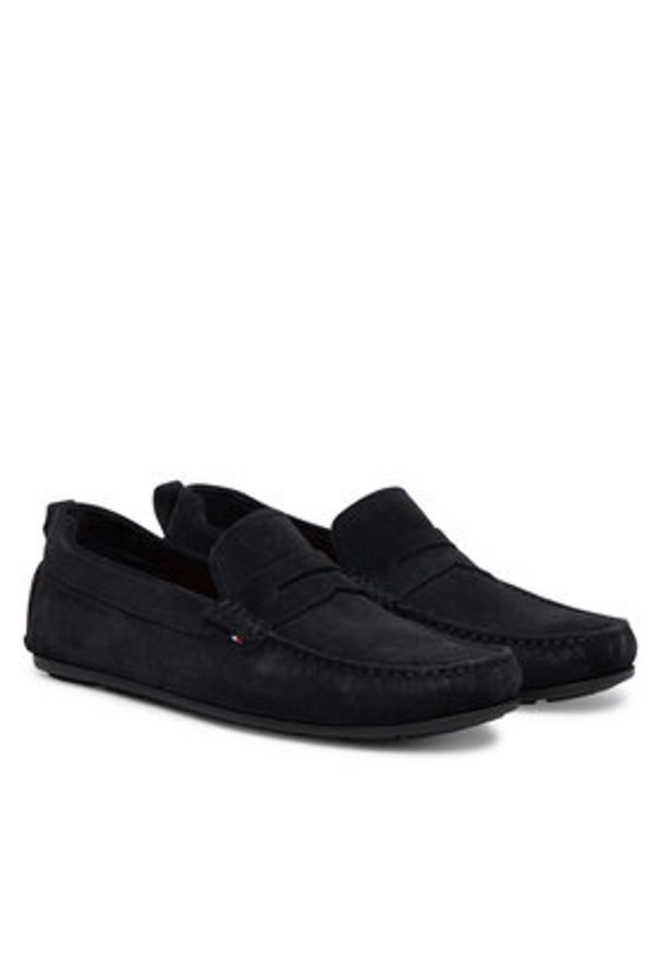 TOMMY HILFIGER - Tommy Hilfiger Mokasyny Core Hilfiegr Suede Driver FM0FM05789 Granatowy. Kolor: niebieski. Materiał: skóra, zamsz