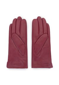 Wittchen - Damskie rękawiczki skórzane z rzemieniem. Kolor: czerwony. Materiał: skóra. Sezon: zima. Styl: klasyczny, elegancki #4