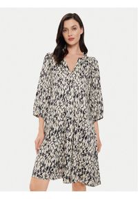 Karen by Simonsen Sukienka codzienna Nikole 10104917 Beżowy Relaxed Fit. Okazja: na co dzień. Kolor: beżowy. Materiał: wiskoza. Typ sukienki: proste. Styl: casual #1