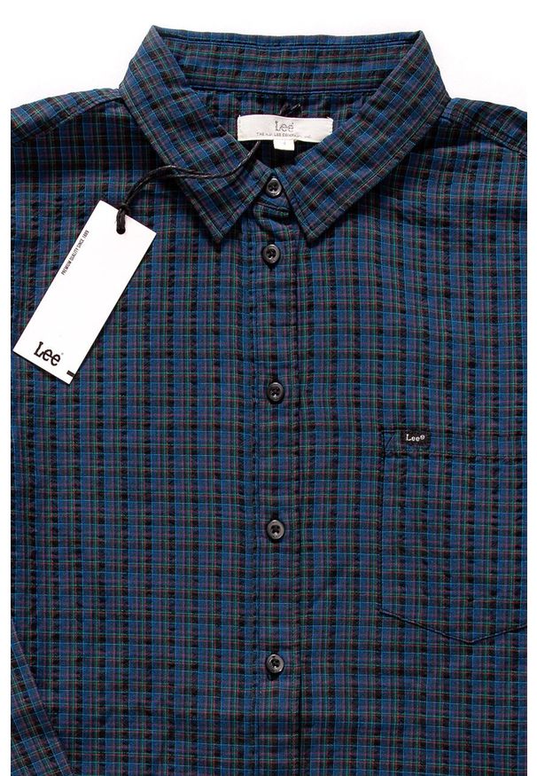 Lee - KOSZULA LEE ONE POCKET SHIRT MIDNIGHT NAVY L46BRCMA 112110824. Materiał: materiał