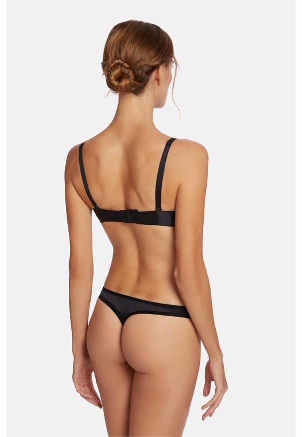 Wolford - Biustonosz Sheer Touch. Kolor: czarny. Rodzaj stanika: różne sposoby noszenia, odpinane ramiączka, biustonosz z fiszbinami