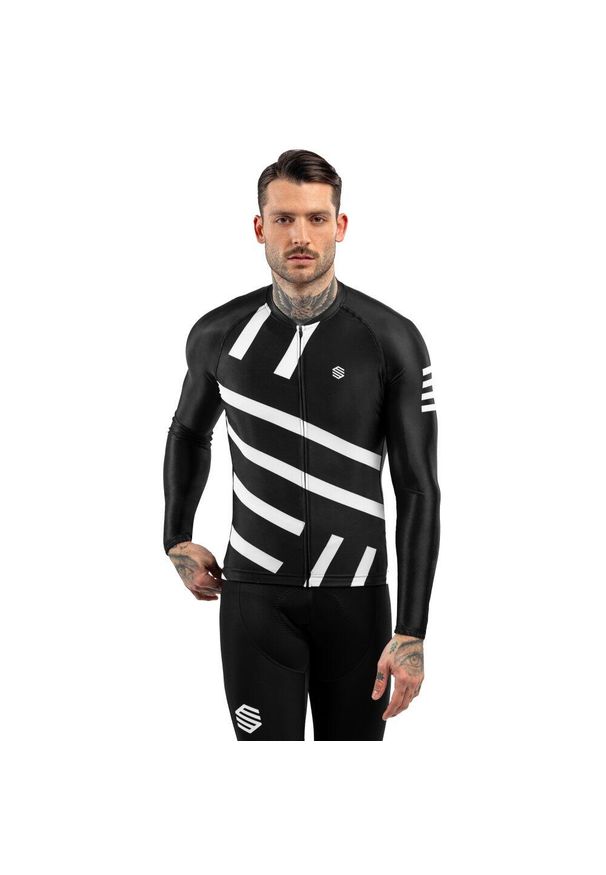 SIROKO - Męska koszulka rowerowa z krótkim rękawem Kolarstwo Siroko M2 Leader. Kolor: biały, wielokolorowy, czarny. Materiał: jersey. Długość rękawa: krótki rękaw. Długość: krótkie. Sport: kolarstwo