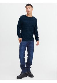 Blend Sweter 20715849 Granatowy Regular Fit. Kolor: niebieski. Materiał: bawełna #4