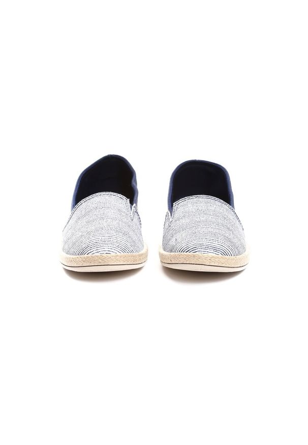 Born2be - Granatowe Espadryle Cherry Cake. Okazja: na co dzień. Nosek buta: okrągły. Zapięcie: bez zapięcia. Kolor: niebieski. Szerokość cholewki: normalna. Wzór: aplikacja, gładki, nadruk, kwiaty. Materiał: materiał. Sezon: lato. Styl: casual