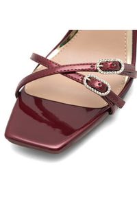 Nine West Sandały FARAZA ZL23014CC Bordowy. Kolor: czerwony. Materiał: skóra #2