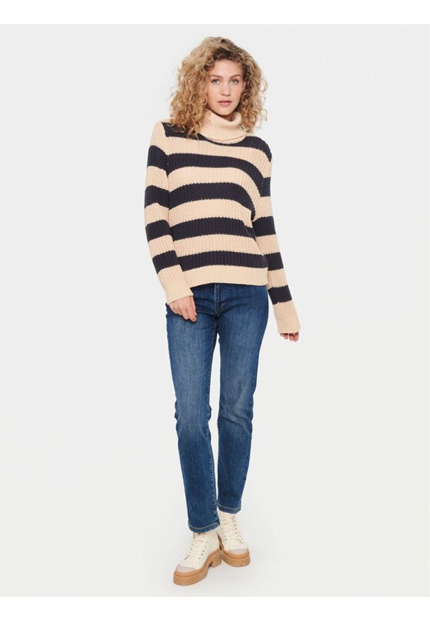 Saint Tropez Sweter 30512743 Niebieski Loose Fit. Kolor: niebieski. Materiał: bawełna