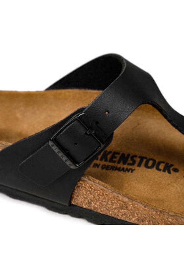 Birkenstock Japonki Gizeh 043691 Czarny. Kolor: czarny. Materiał: skóra