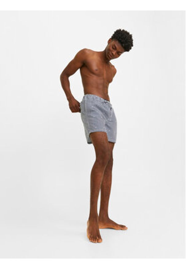 Jack & Jones - Jack&Jones Szorty kąpielowe Fiji 12253240 Granatowy Regular Fit. Kolor: niebieski. Materiał: syntetyk