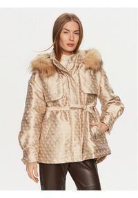 Guess Parka W4BL35 WFIR2 Beżowy Regular Fit. Kolor: beżowy. Materiał: syntetyk