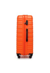 Wittchen - Duża walizka z zawieszką pomarańczowa. Kolor: pomarańczowy. Styl: wakacyjny