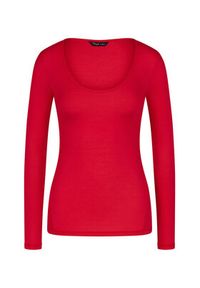 Triumph Koszulka piżamowa Bauty Layers 10225060 Czerwony Slim Fit. Kolor: czerwony. Materiał: lyocell