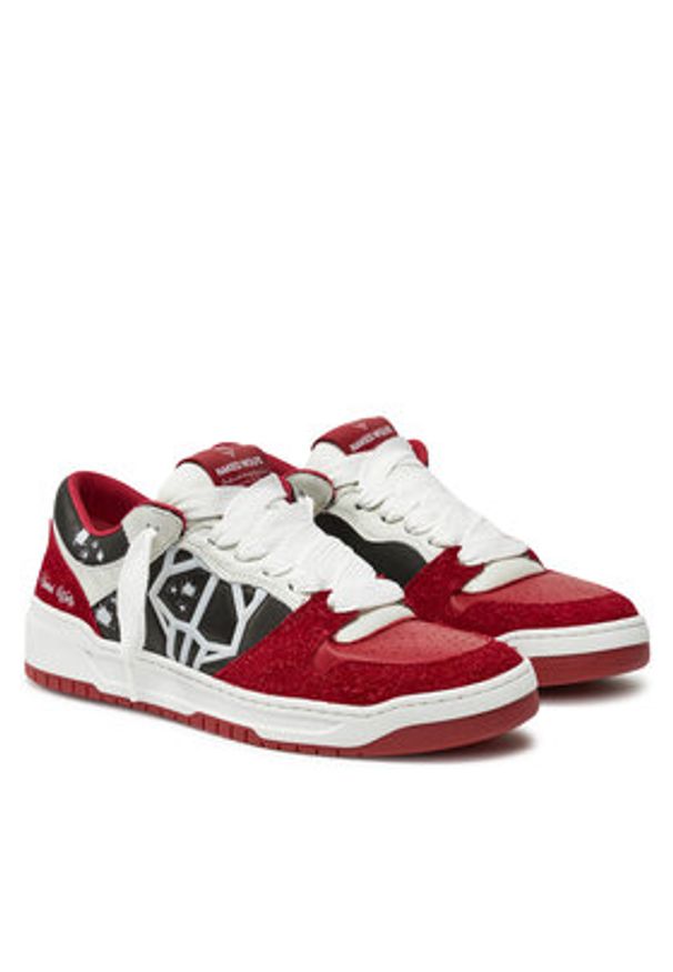 Naked Wolfe Sneakersy CM-00 Czerwony. Kolor: czerwony. Materiał: skóra