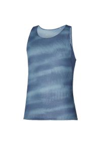 Tank top Mizuno Dryaeroflow Graphic. Kolor: niebieski. Długość rękawa: bez rękawów. Sport: bieganie #1