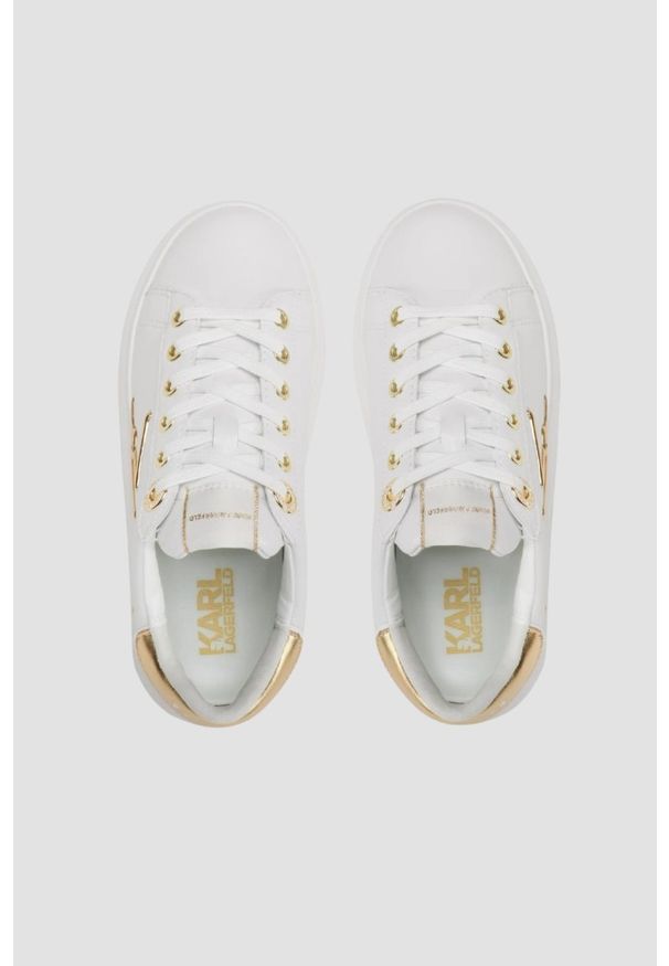 Karl Lagerfeld - KARL LAGERFELD Białe damskie sneakersy Kapri Signia Lace, Rozmiar 41. Kolor: biały