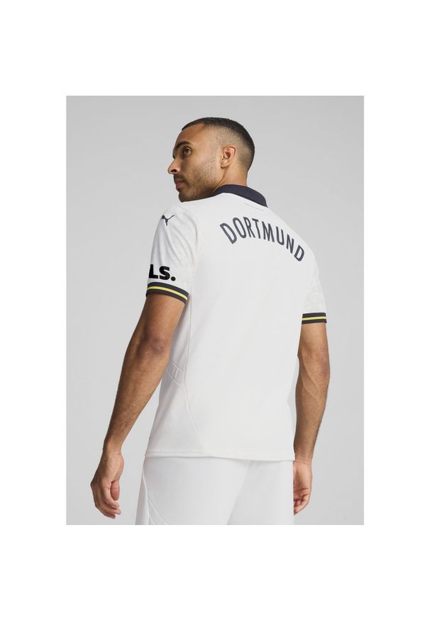 Puma - Męska koszulka dodatkowa Borussia Dortmund 24/25 PUMA White. Kolor: biały. Materiał: materiał