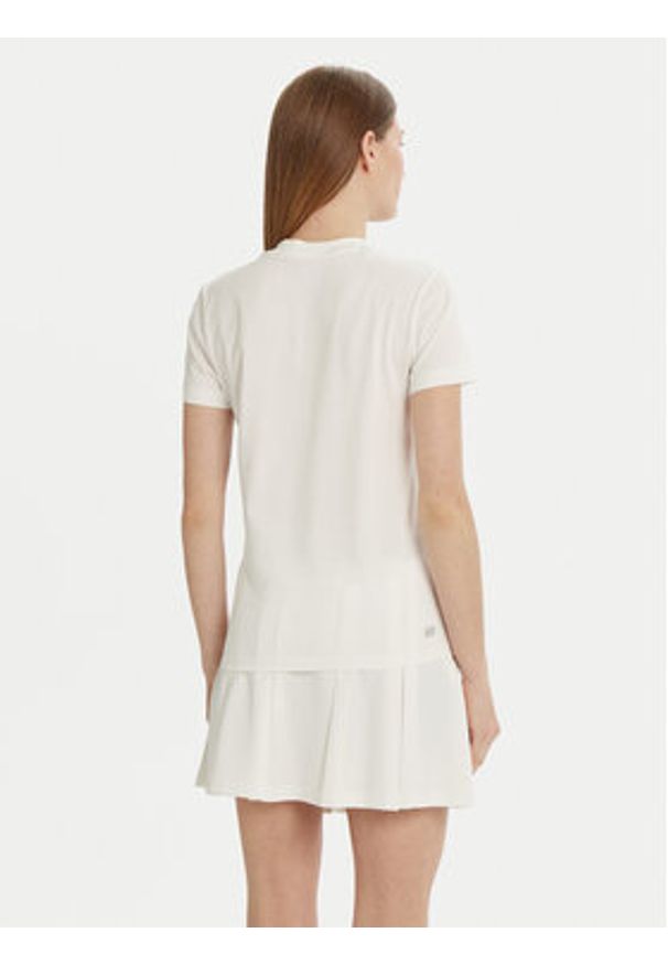 Lacoste T-Shirt TF9246 Biały Slim Fit. Kolor: biały. Materiał: bawełna