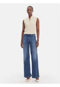 Liu Jo Sport Top TA6174 J3845 Écru Regular Fit. Materiał: wiskoza. Styl: sportowy #4