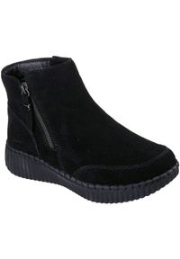 skechers - Buty Damskie Skechers Wilshire Blvd - Weekend Crush. Kolor: czarny. Materiał: zamsz, materiał. Sport: fitness