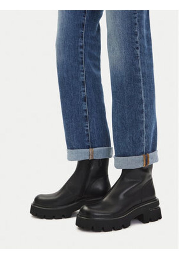 Badura Botki C-WFA3116-1Z Czarny. Kolor: czarny. Materiał: skóra