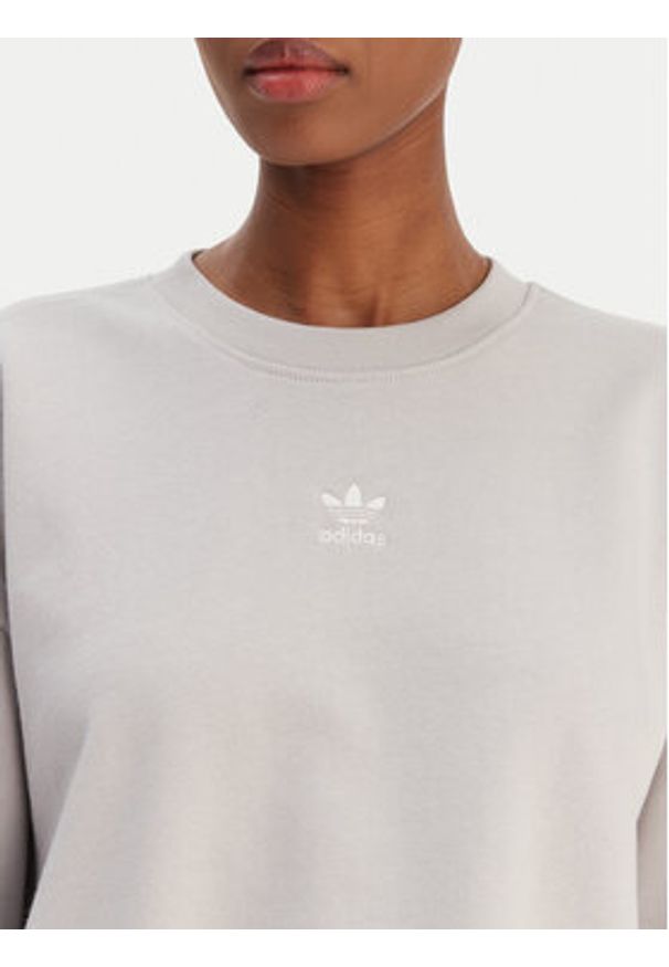 Adidas - adidas Bluza Essentials KD9121 Szary Oversize. Kolor: szary. Materiał: bawełna
