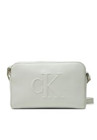 Calvin Klein Jeans Torebka Sculpted Ew Camera Bag20 LV04K3036G Szary. Kolor: szary. Materiał: skórzane