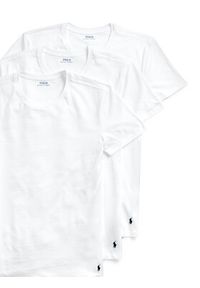 Polo Ralph Lauren Komplet 3 t-shirtów Classic Crew 714830304003 Biały Regular Fit. Typ kołnierza: polo. Kolor: biały. Materiał: bawełna #5