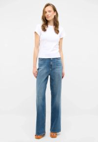 Damskie Spodnie Jeansowe Mustang Style Luise Wide Denim Blue 1016553 5000 521 #4