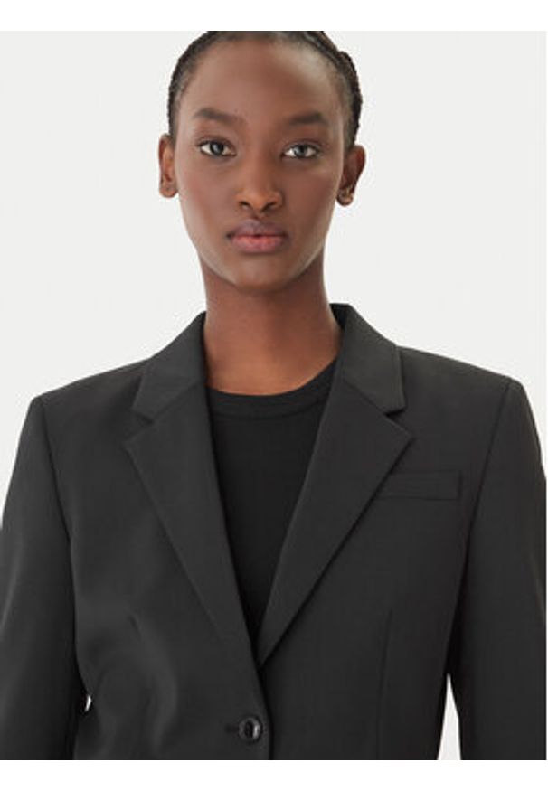 Hugo - HUGO Marynarka Aredana 50516131 Czarny Slim Fit. Kolor: czarny. Materiał: syntetyk