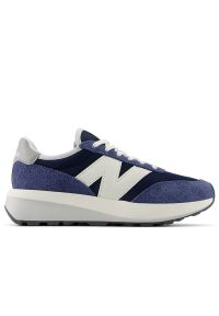 Buty unisex New Balance U370AG - niebieskie. Zapięcie: sznurówki. Kolor: niebieski. Materiał: zamsz, skóra, guma. Szerokość cholewki: normalna. Sezon: lato