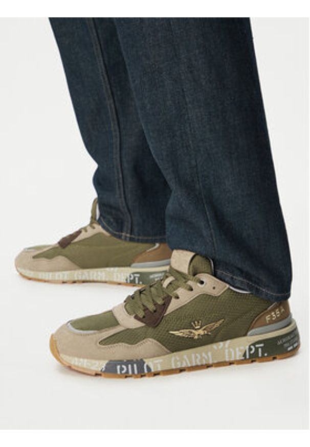 Aeronautica Militare Sneakersy 261SC0276UCT04327 Zielony. Kolor: zielony. Materiał: materiał
